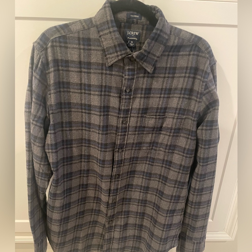 J.Crew Blue and Gray Flannel - M